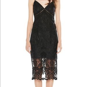 Bardot black midi dress